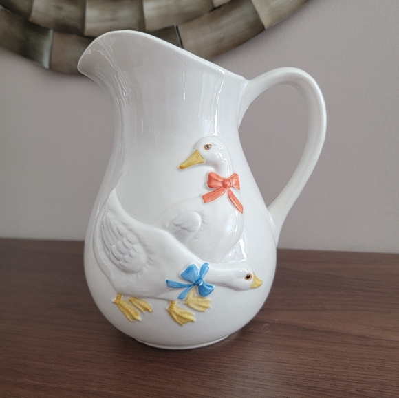 Vintage Pitcher - Geese/Ducks - Picture 1 of 6